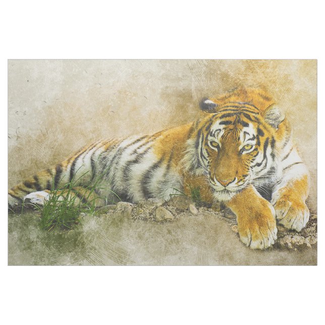 Tissu Peinture sur tigre (Yard)