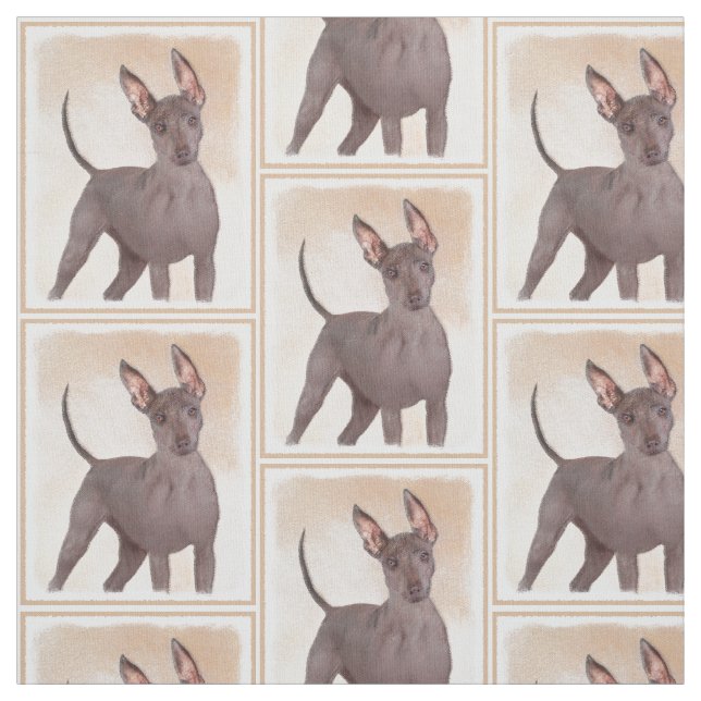 Tissu Peinture Xoloitzcuintli - Beau art original de chi (Échantillon)