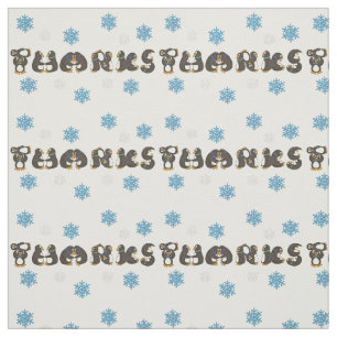 Tissu Penguin Merci Merci Snow Snowflake hiver