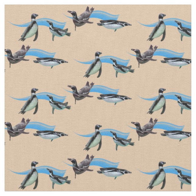 Tissu Penguin Pool Party (Crème) (Fermer)