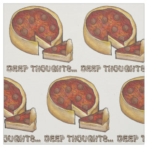 Tissu Pensées profondes Plat profond Pepperoni Pizza Foo