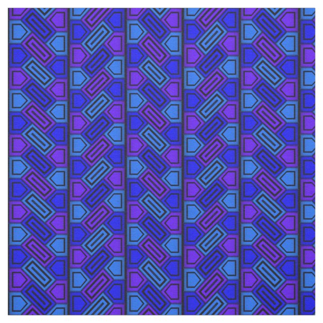 Tissu Penta Motif bleu (Échantillon)
