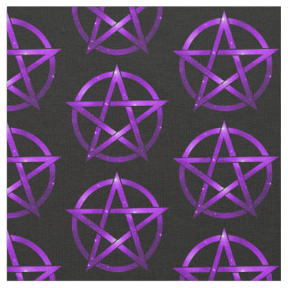 Tissu Pentacules mauve mystique sur la sorcière noire Ch