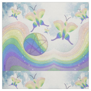 Tissu Pentagramme de papillon de prisme d'arc-en-ciel