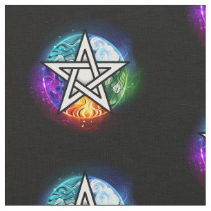 Tissu pentagramme du Wiccan