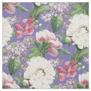 Tissu Peonis & Lilacs Jardin d'aquarelle Motif