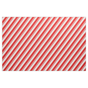 Tissu Pepperment Bonbon Rouge Blanc Bande