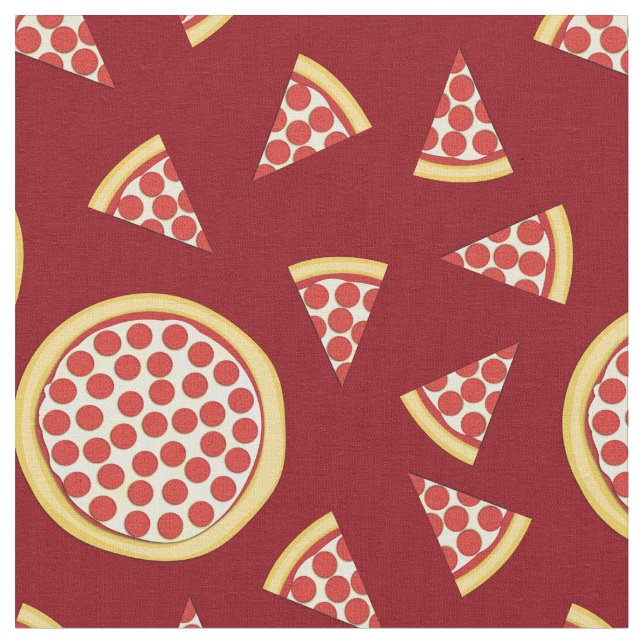 Tissu Pepperoni Pizza Cute Nourriture Enfants (Fermer)