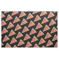 Pepperoni Pizza Slice Motif en noir