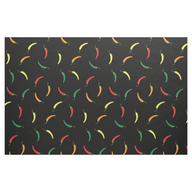 Tissu Peppers Chauds Cute Food Vegables (Fat Quarter)