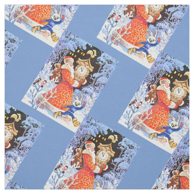 Tissu Père Noël vintage (Échantillon)