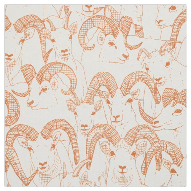 Tissu Perle d'orange de mouton de l'Alaska (Échantillon)