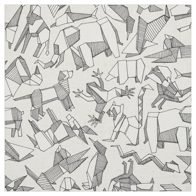 Tissu perle écervelée animale d'origami (Échantillon)