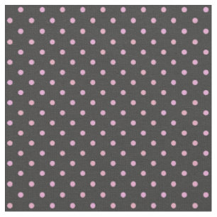 Tissu Perle rose et pois gris foudre
