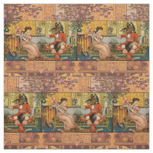 Tissu Personnages Classiques de Contes de Fées de Beauté