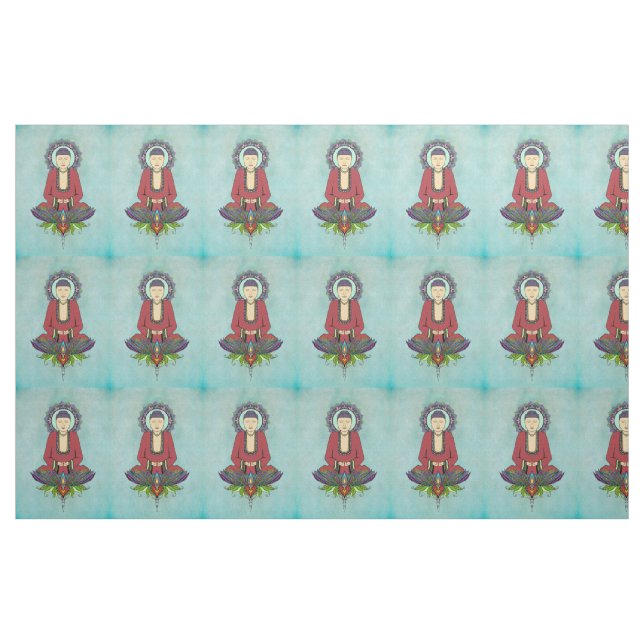 Tissu personnalisable électrique de Bouddha (Fat Quarter)