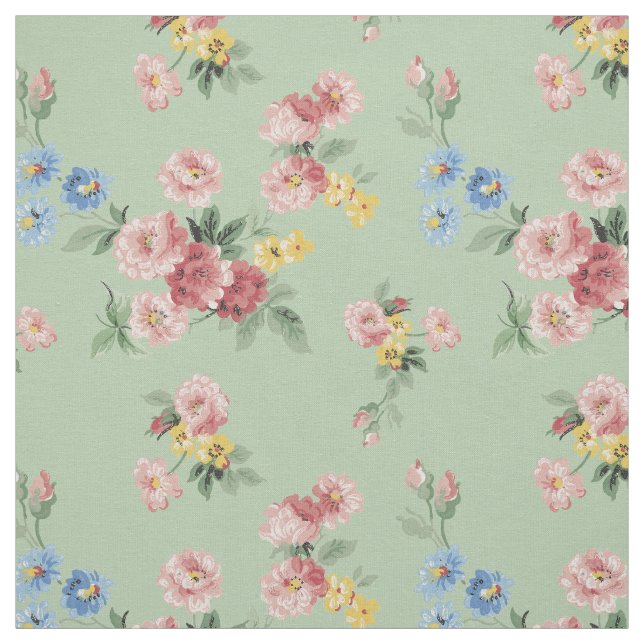 Tissu Personnalisable Fille Pastel Floral, Arrière - pla (Échantillon)