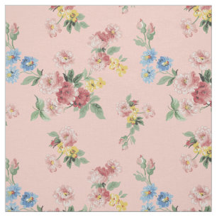 Tissu Personnalisable floral en pastel Girly - arrière 