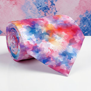 Tissu personnalisé cravate aquarelle