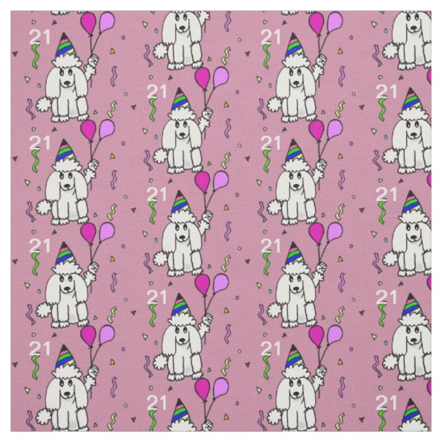 Tissu personnalisé de chien de caniche (Échantillon)