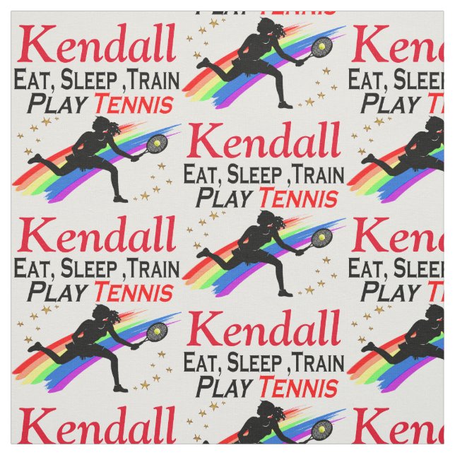 TISSU PERSONNALISÉ DE LA VIE DE TENNIS (Échantillon)