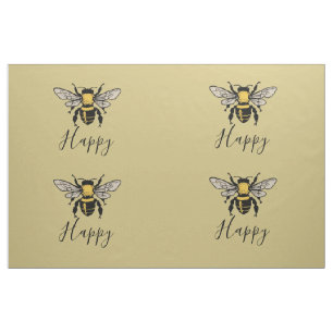 Tissu personnalisé d'impression d'abeille