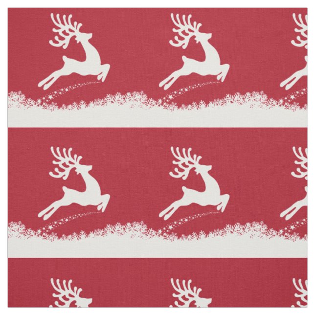 Tissu personnalisé Jumping Reindeer (Échantillon)