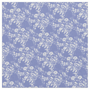Tissu personnalisé-Lavande et floral blanc