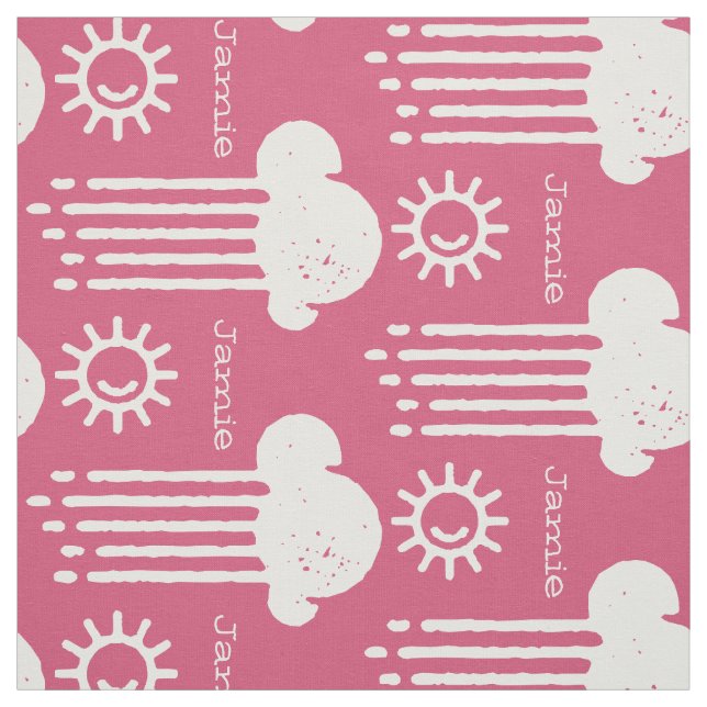 Tissu personnalisé moderne rose rétro (Échantillon)