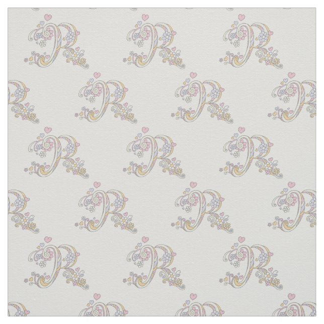 Tissu personnalisé monogrammed R (Échantillon)