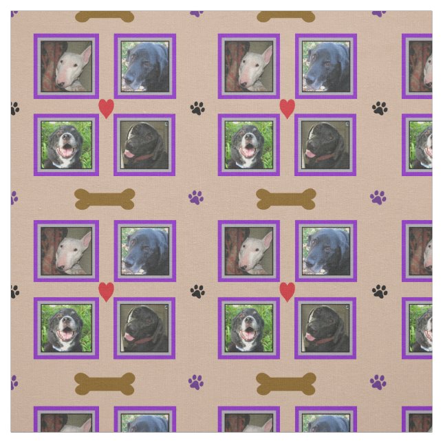 Tissu Personnalisé quatre cadres Collage-Pourpres de (Échantillon)