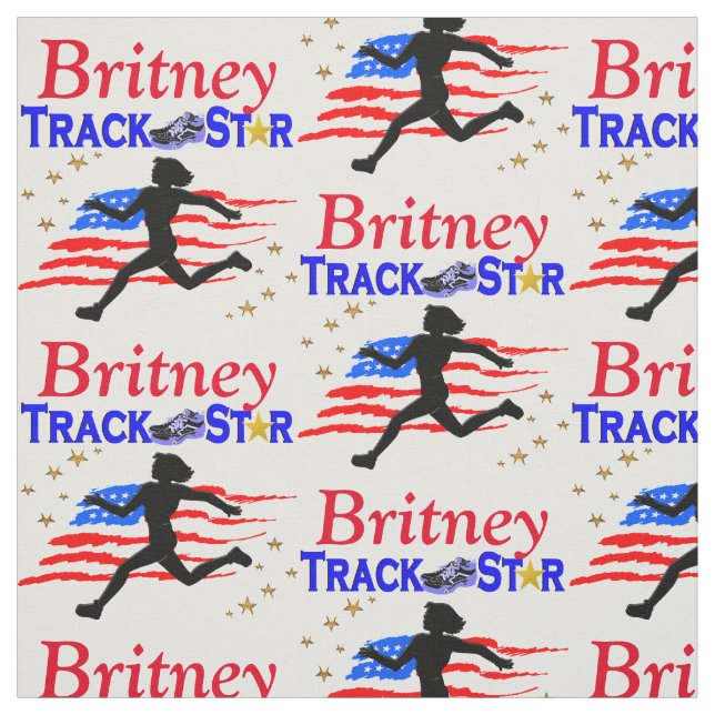 TISSU PERSONNALISÉ USA TRACK STAR (Échantillon)