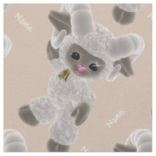 Tissu Personnaliser Hello Baby Plush Toy Ram Brown