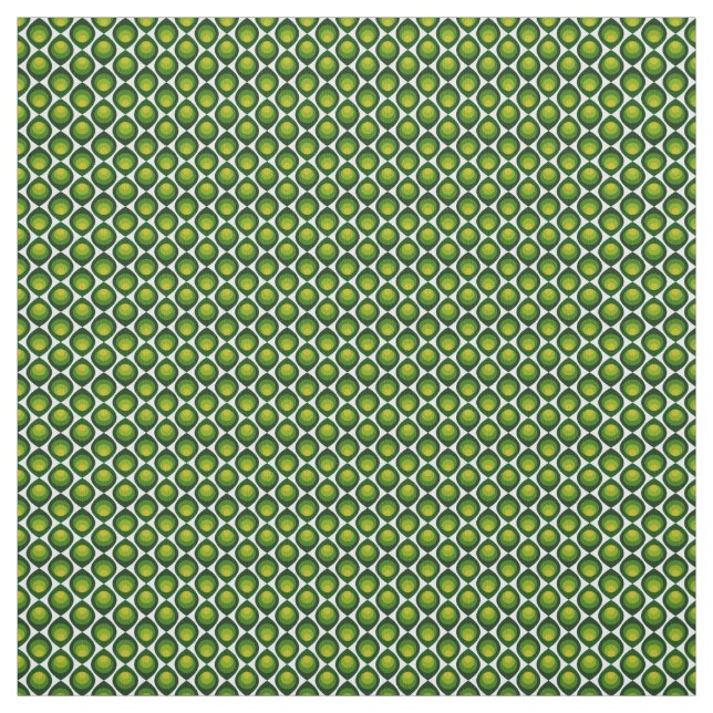 Tissu Pétales rétro design - Ombre verte (Échantillon)