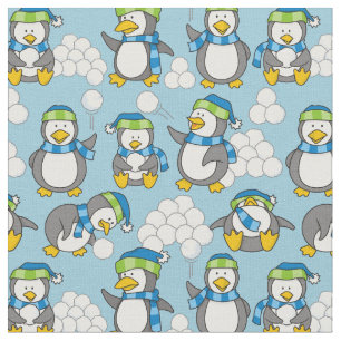 Tissu Petit arrière - plan de pingouins