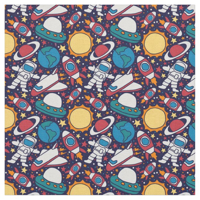 Tissu Petit astronaute (Fermer)