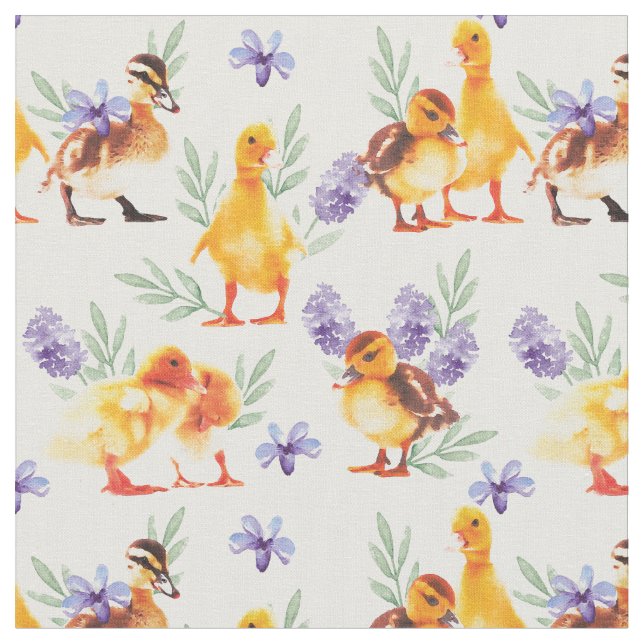 Tissu Petit canard jaune (Fermer)