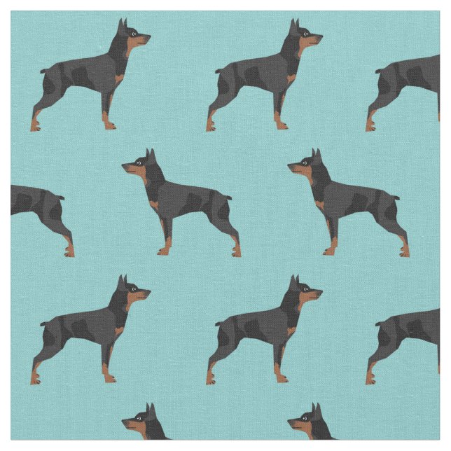 Tissu petit chien inseur bleu clair (Fermer)