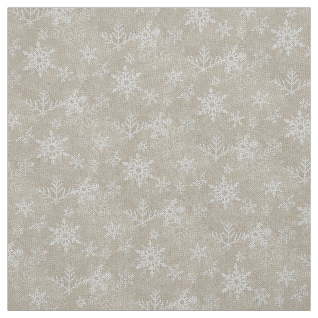 Tissu Petit collage de flocons de neige de Noël (Échantillon)