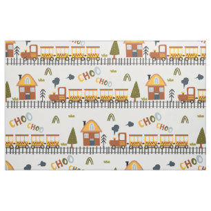 Tissu Petit enfant Motif du train Choo Choo