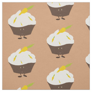 Tissu Petit gâteau de sourire de gâteau à la carotte