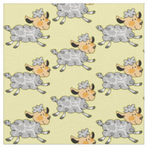 Tissu petit motif mignon d'agneau