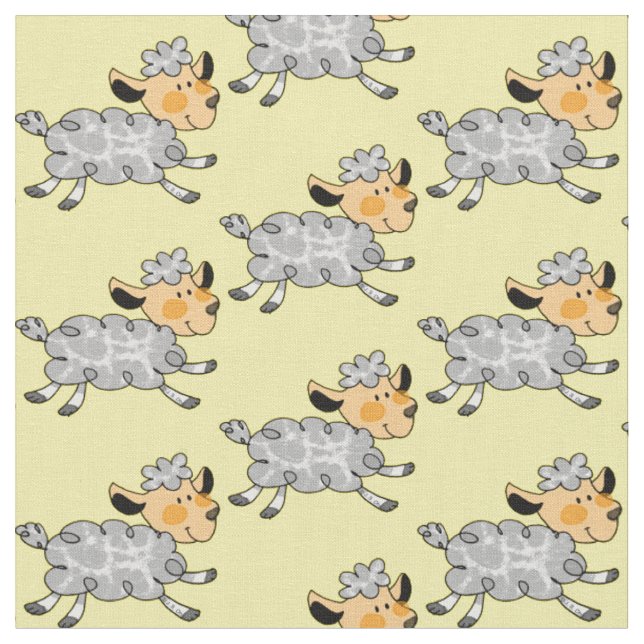 Tissu petit motif mignon d'agneau (Fermer)