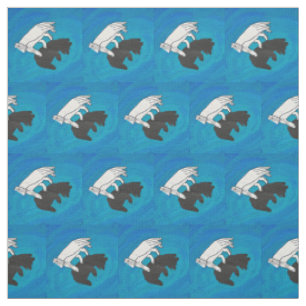 Tissu Petit ours d'ours sur bleu