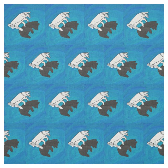 Tissu Petit ours d'ours sur bleu (Échantillon)