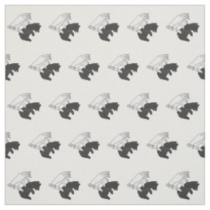 Tissu Petit ours Ours Silhouette Main