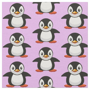 Tissu petit pingouin de dessin animé