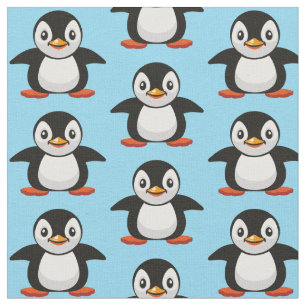 Tissu petit pingouin de dessin animé