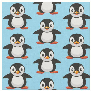 Tissu petit pingouin de dessin animé