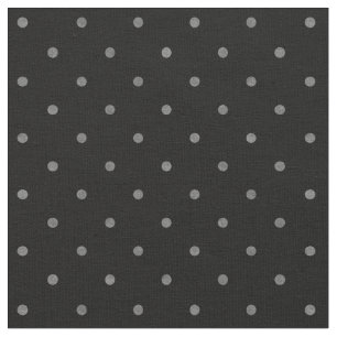 Tissu Petit pois gris noir texturé rétro motif